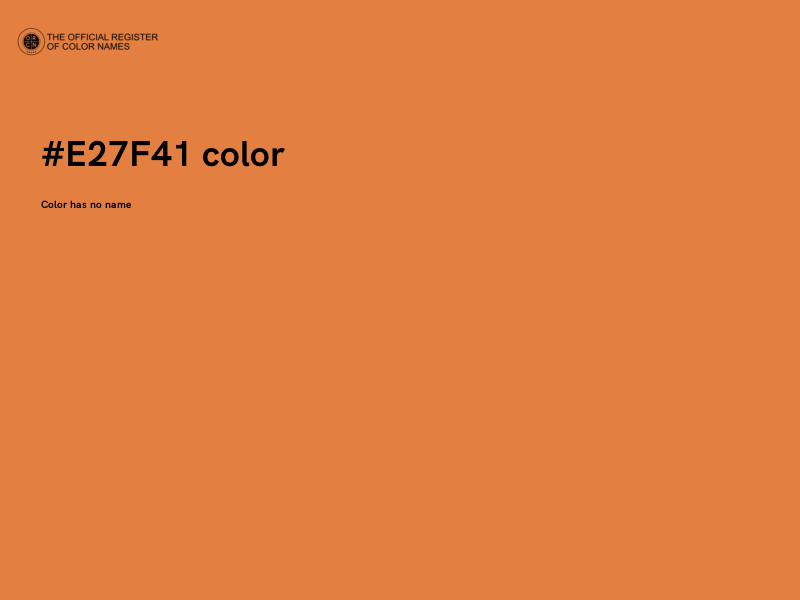 #E27F41 color image