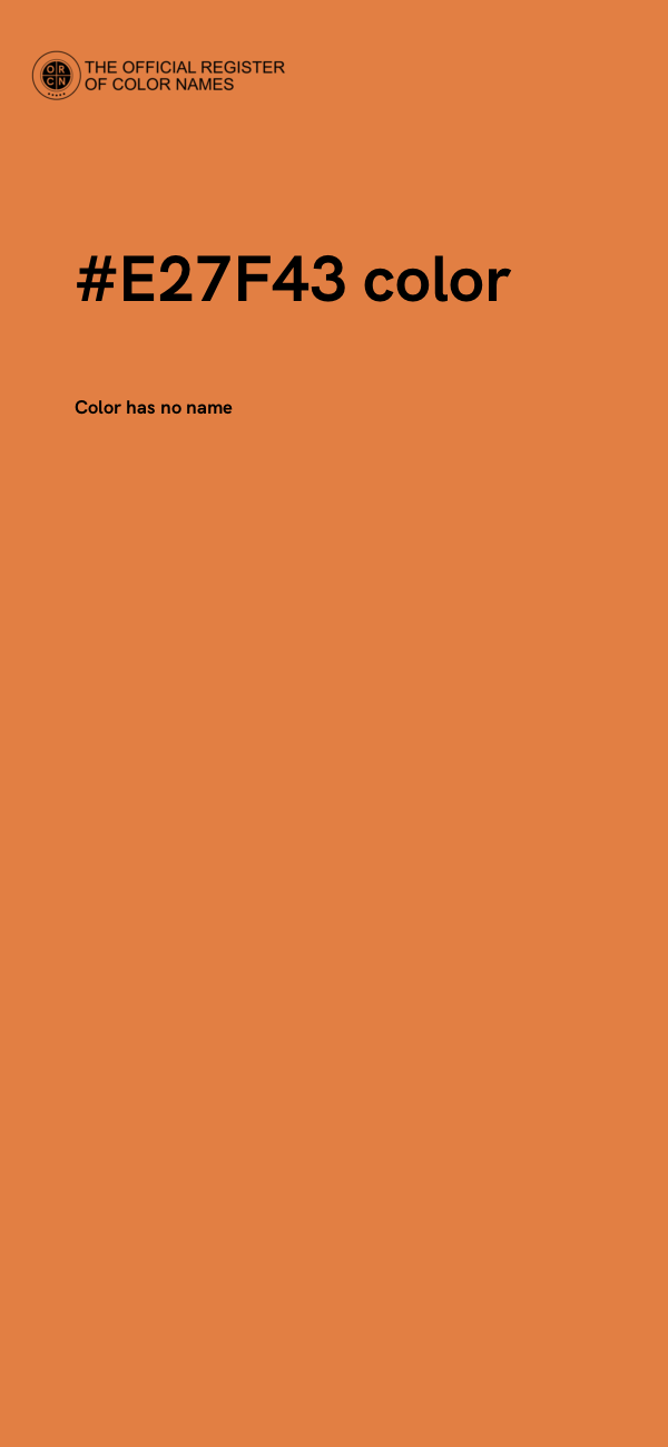 #E27F43 color image