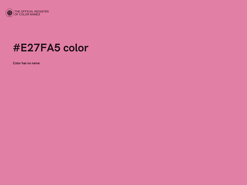 #E27FA5 color image