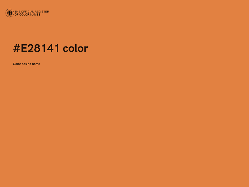 #E28141 color image