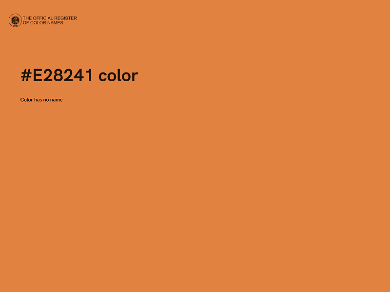 #E28241 color image