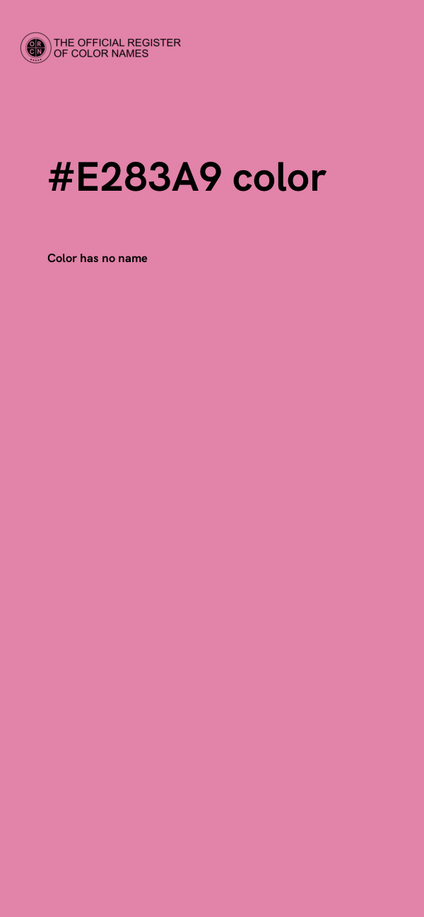 #E283A9 color image