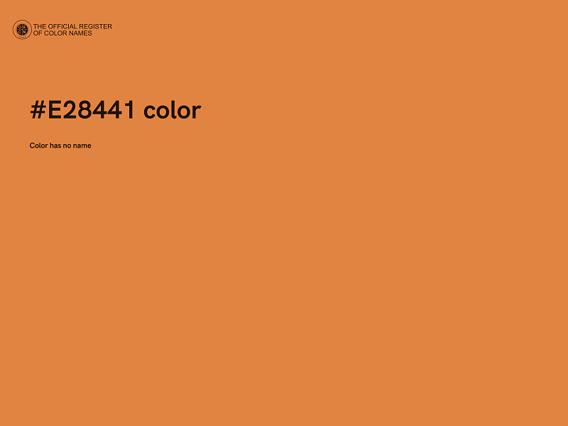 #E28441 color image