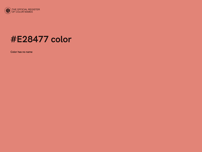 #E28477 color image