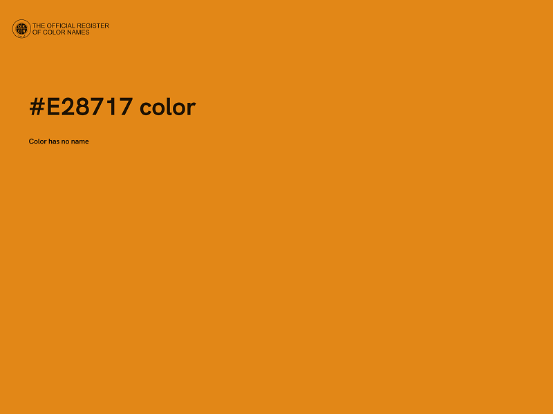 #E28717 color image