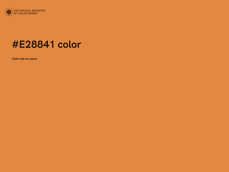 #E28841 color image