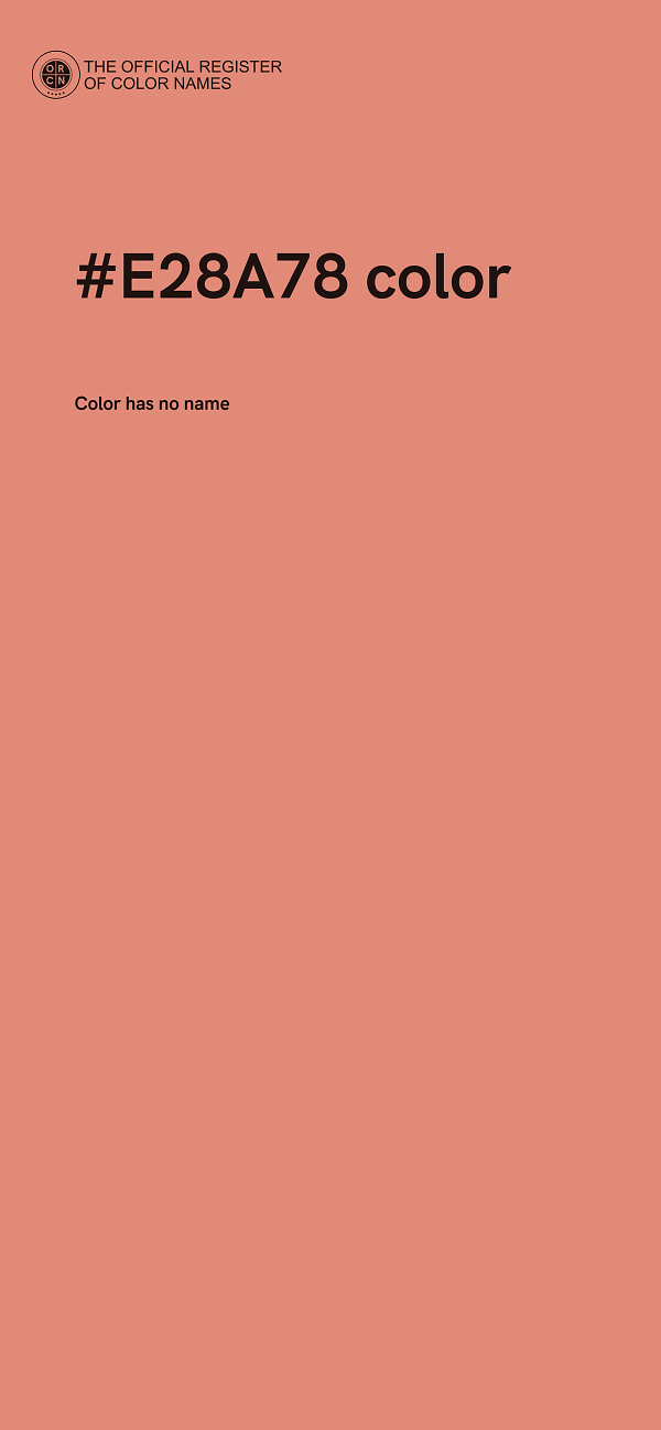 #E28A78 color image