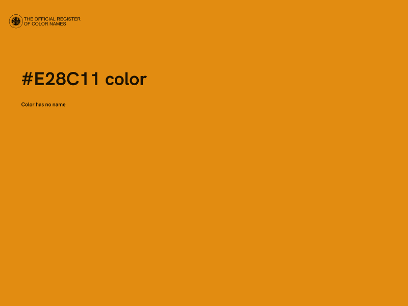 #E28C11 color image