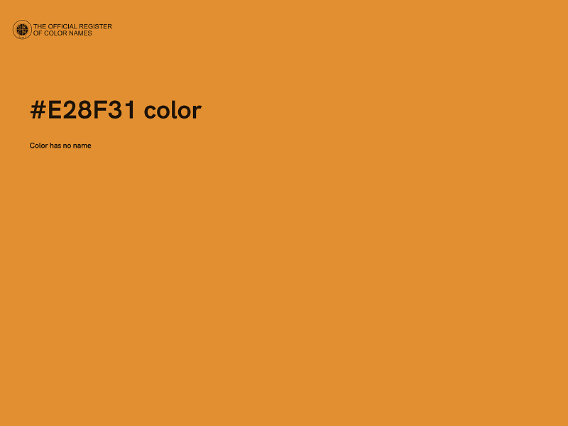 #E28F31 color image