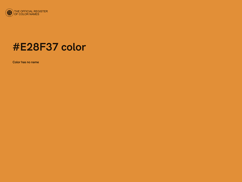 #E28F37 color image