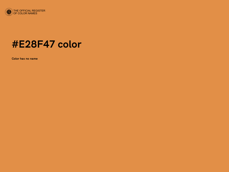 #E28F47 color image