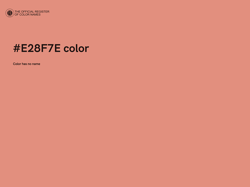 #E28F7E color image