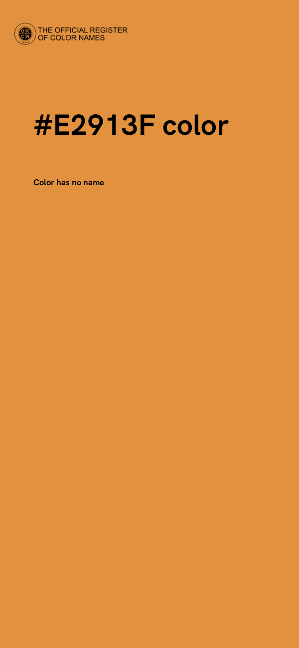 #E2913F color image