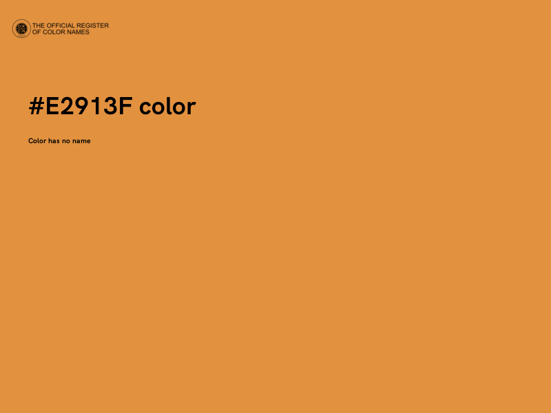 #E2913F color image