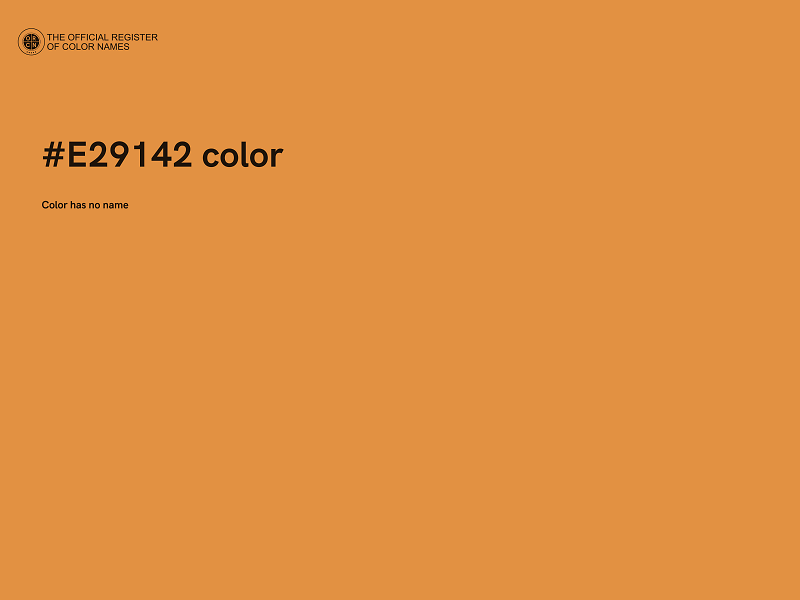 #E29142 color image