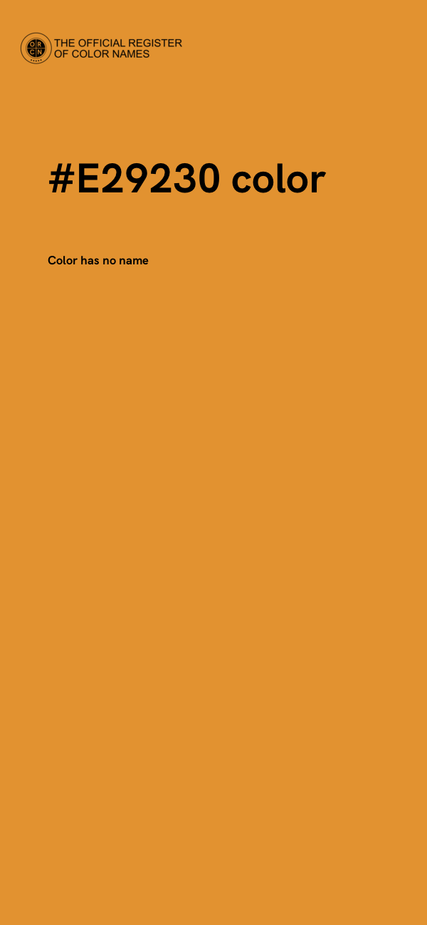 #E29230 color image
