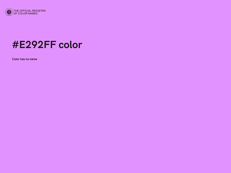 #E292FF color image