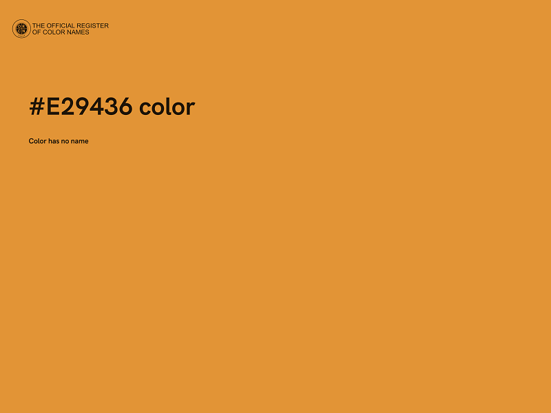 #E29436 color image