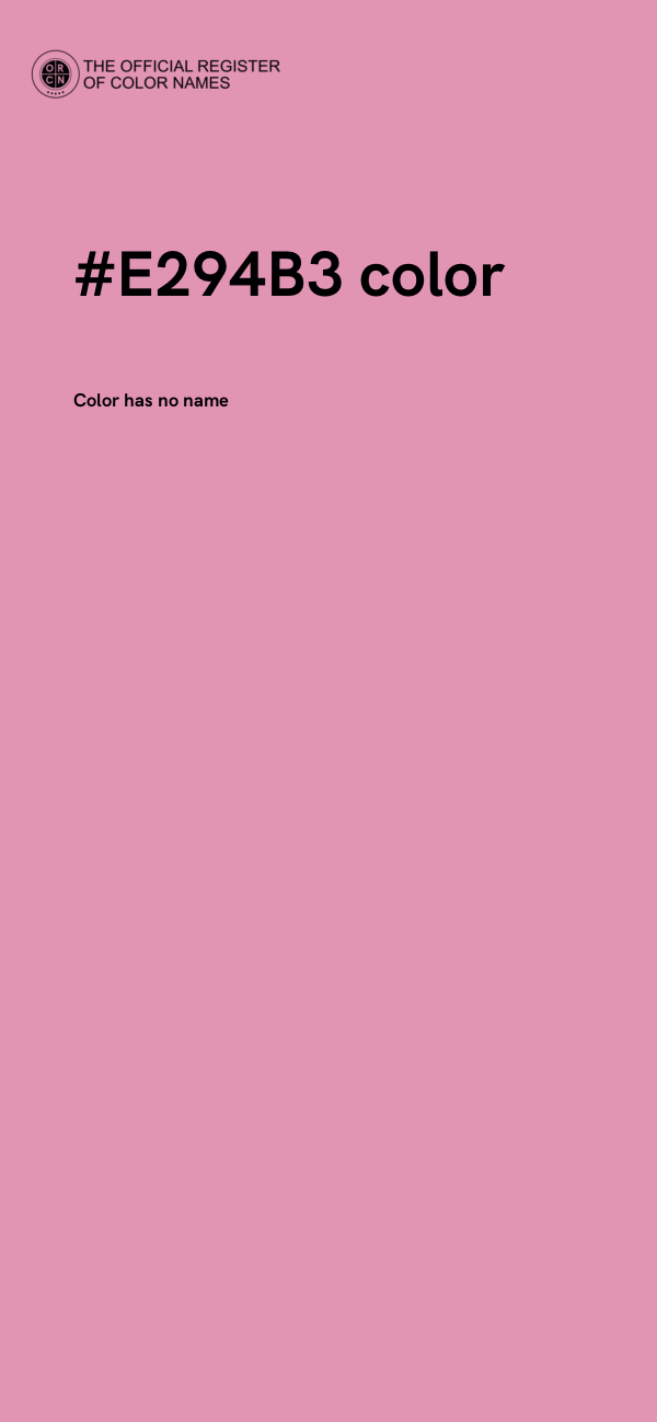 #E294B3 color image