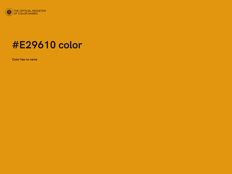 #E29610 color image