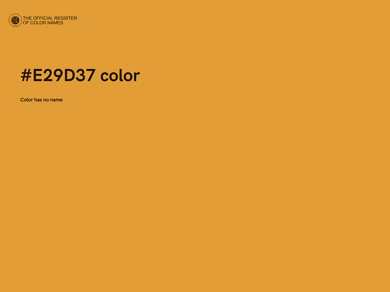 #E29D37 color image