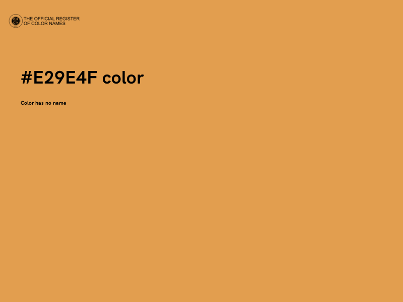 #E29E4F color image