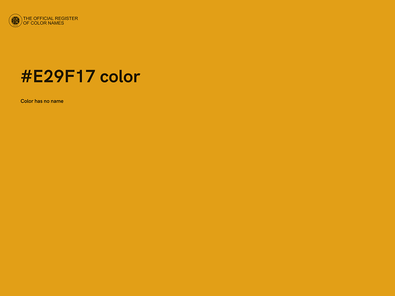 #E29F17 color image