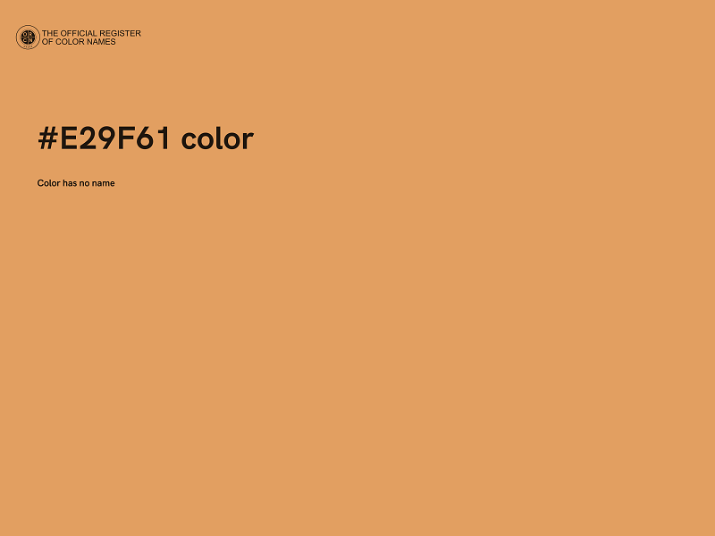 #E29F61 color image
