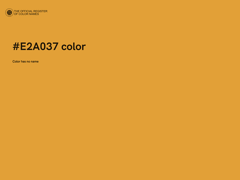 #E2A037 color image