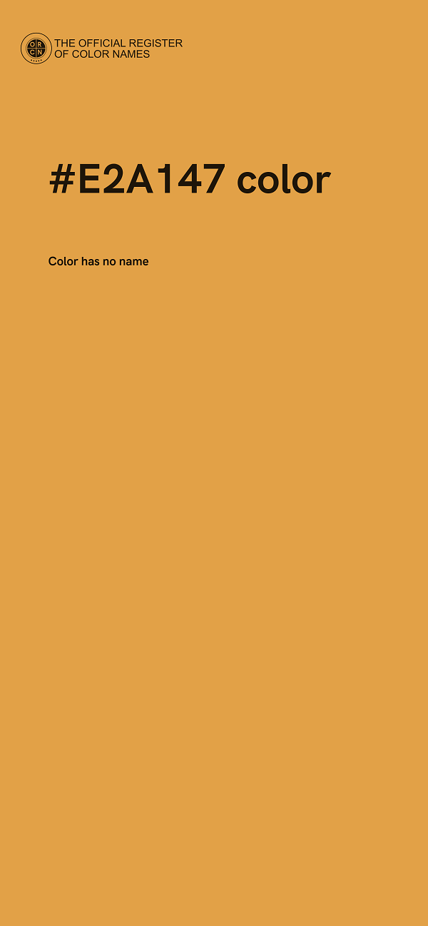 #E2A147 color image
