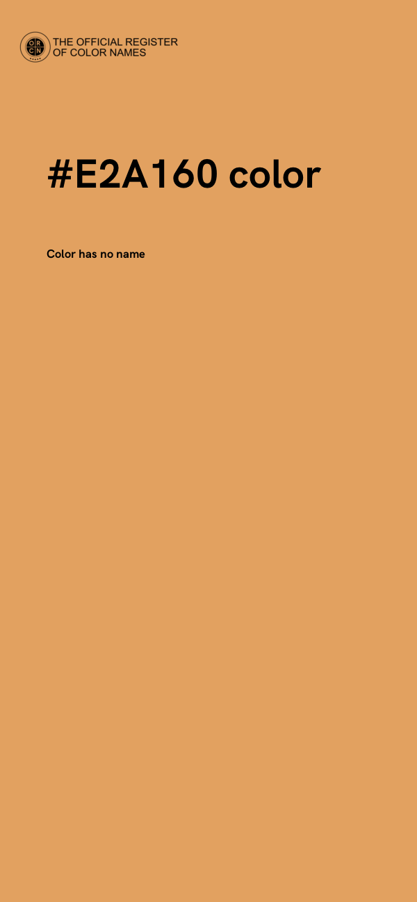 #E2A160 color image