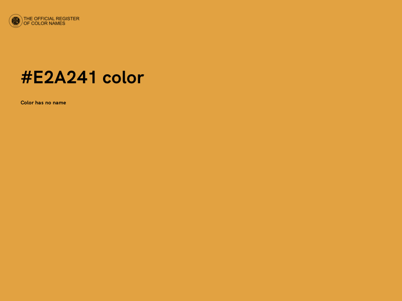 #E2A241 color image