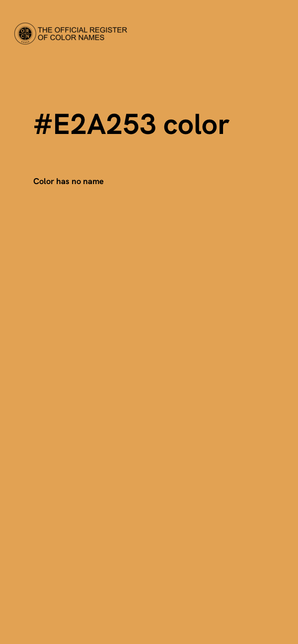 #E2A253 color image