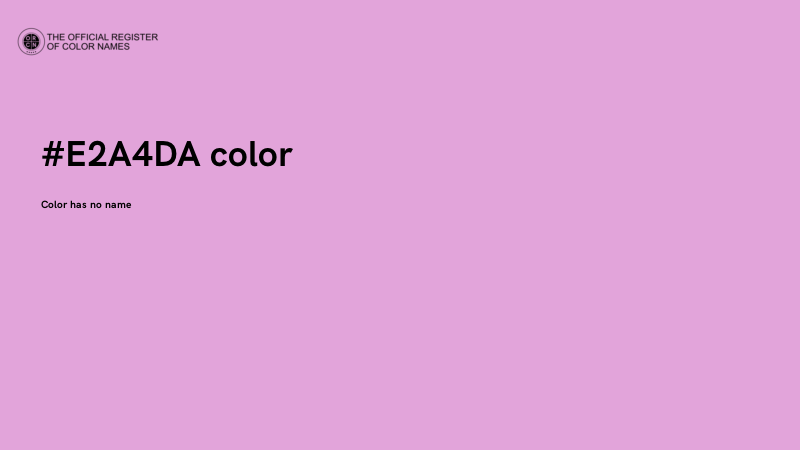 #E2A4DA color image
