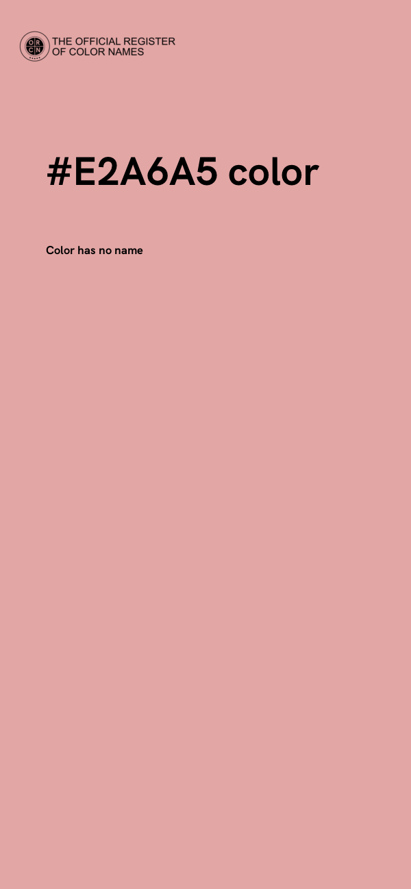 #E2A6A5 color image