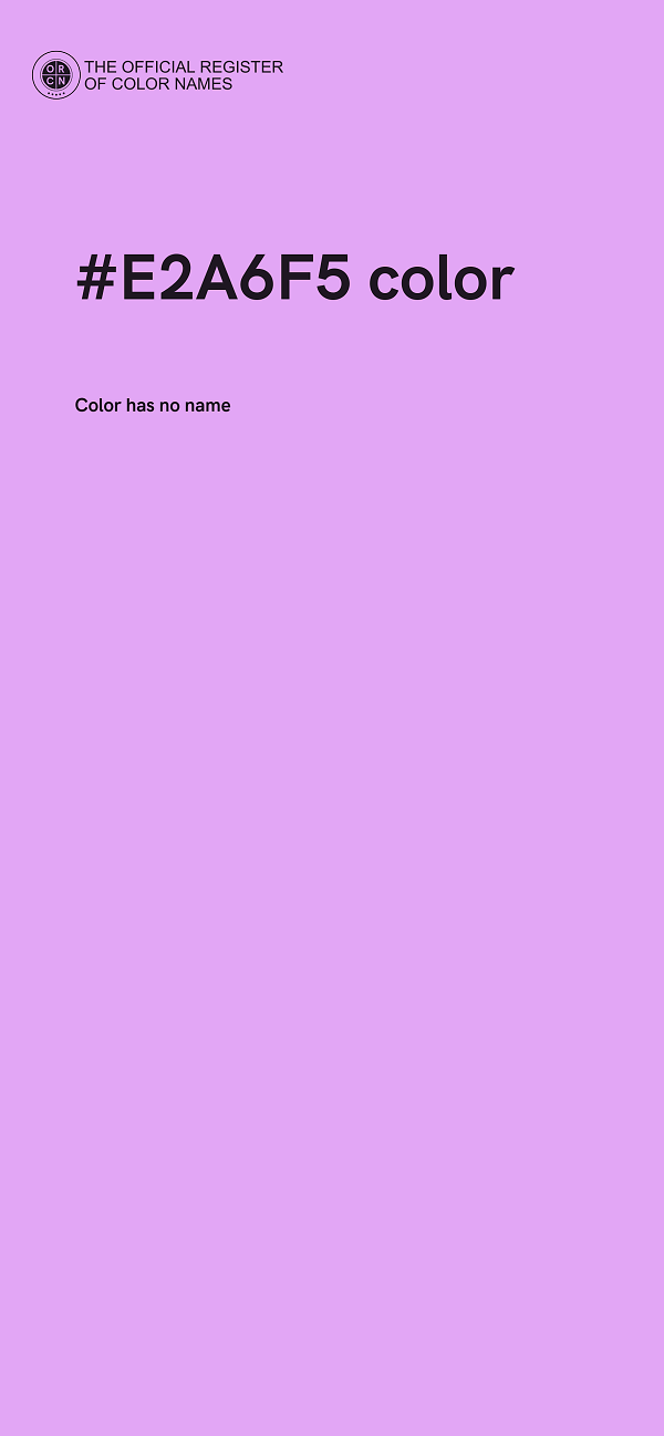 #E2A6F5 color image