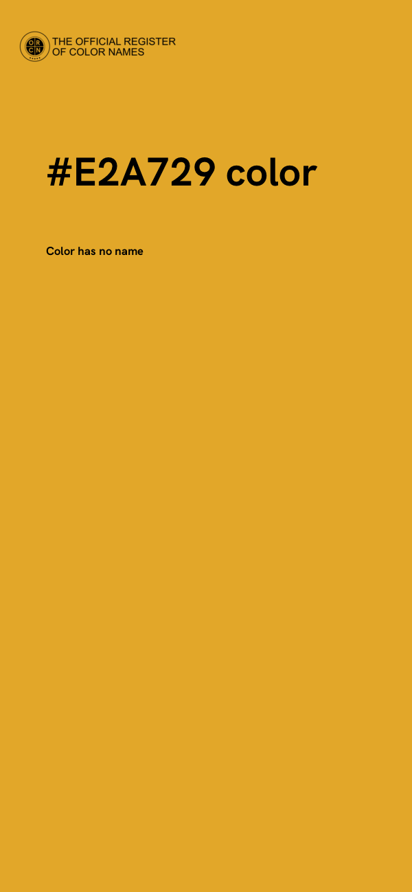 #E2A729 color image