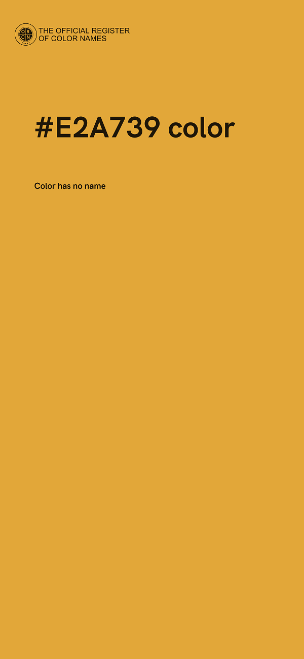 #E2A739 color image