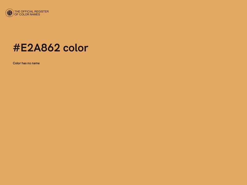 #E2A862 color image