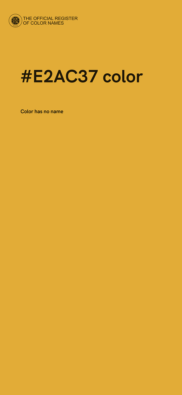 #E2AC37 color image