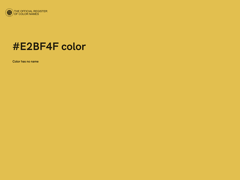 #E2BF4F color image
