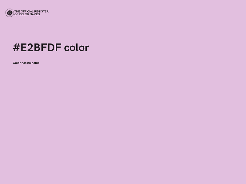 #E2BFDF color image