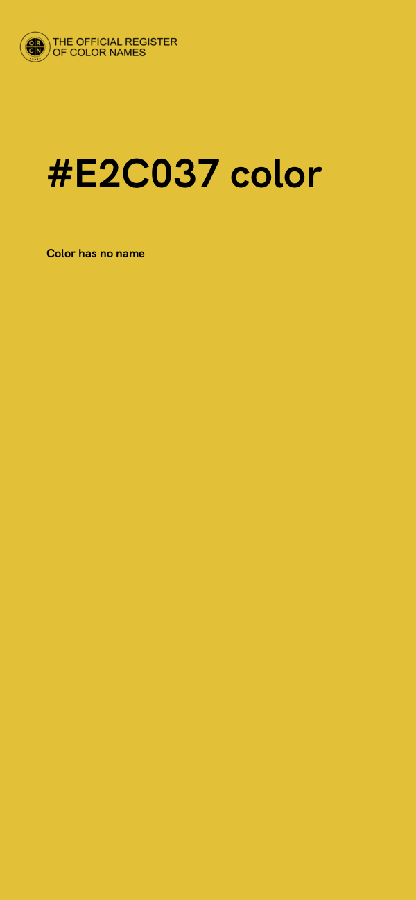 #E2C037 color image