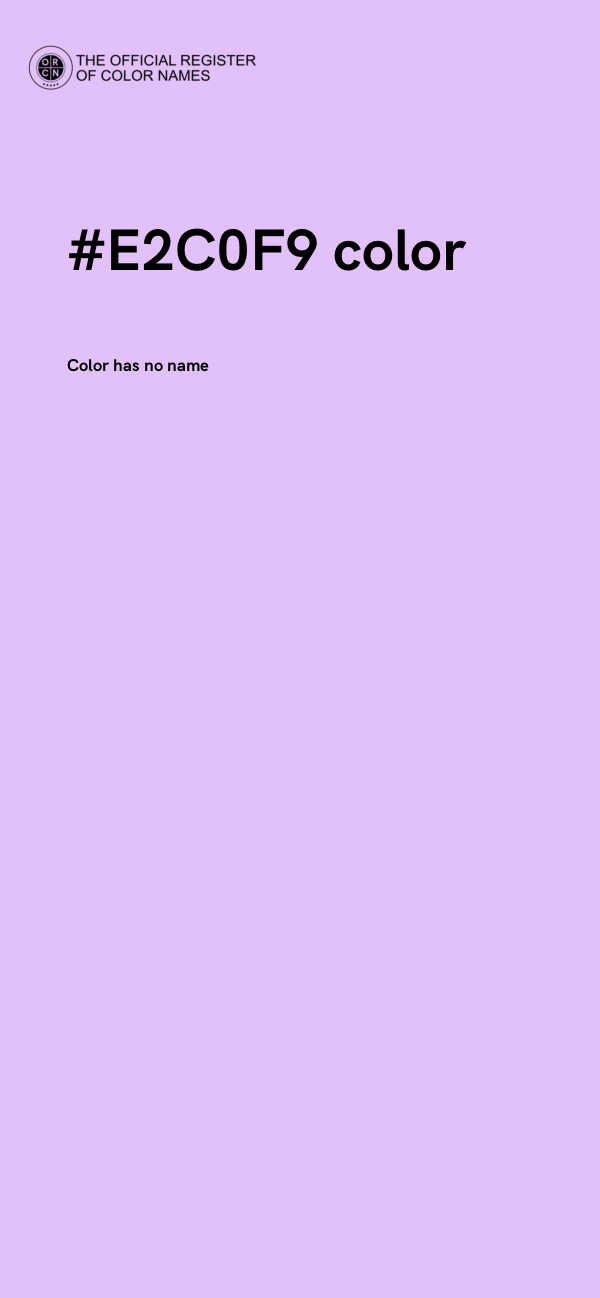 #E2C0F9 color image