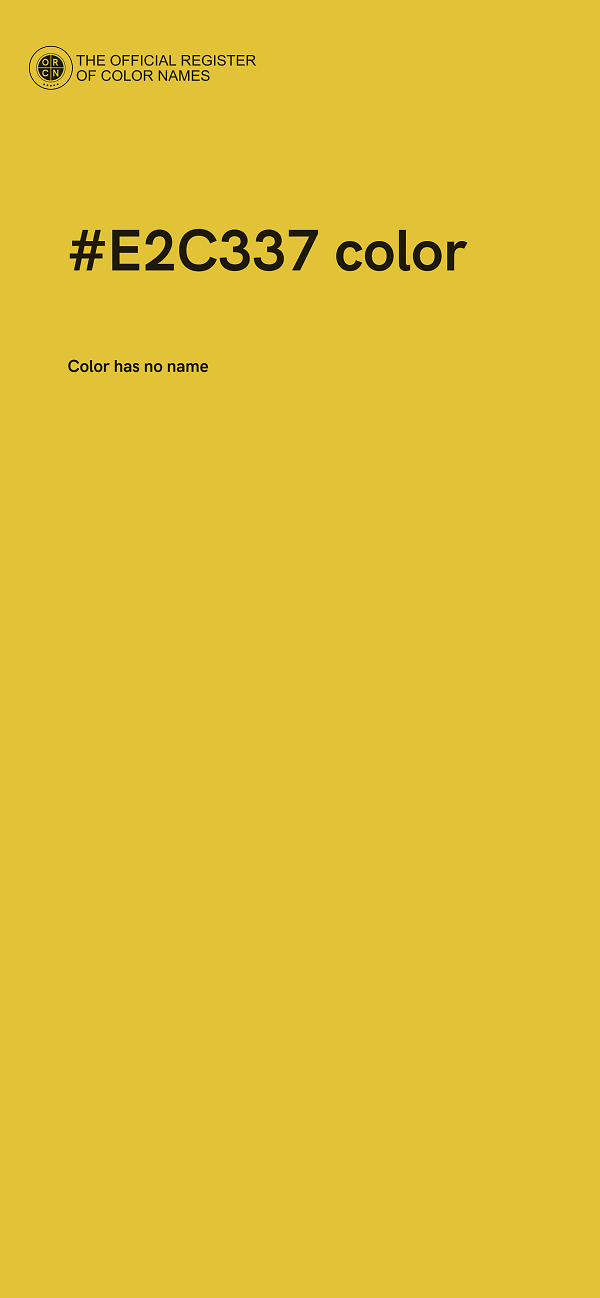 #E2C337 color image