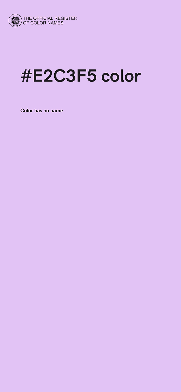 #E2C3F5 color image