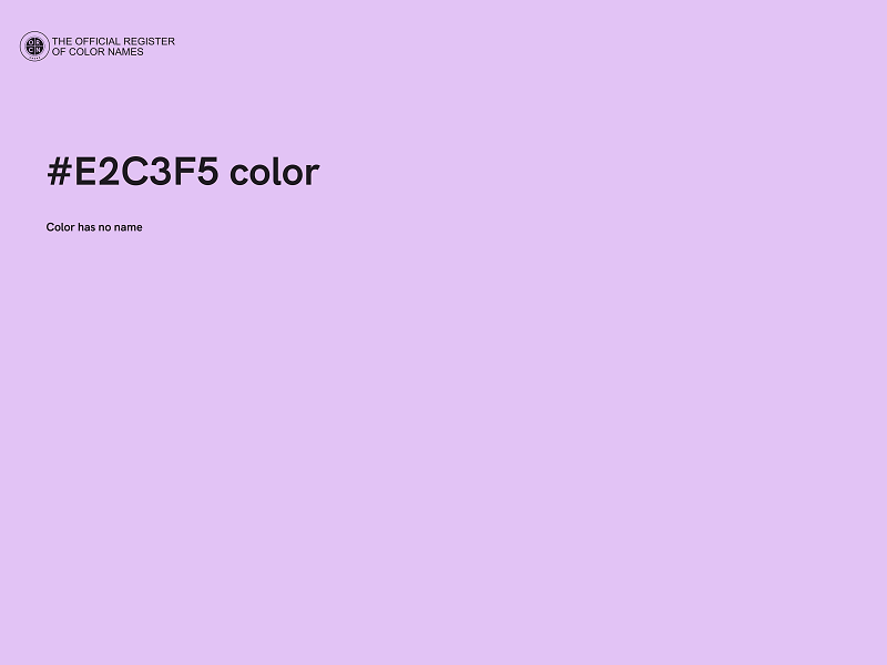 #E2C3F5 color image
