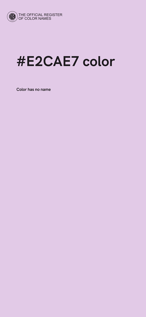 #E2CAE7 color image