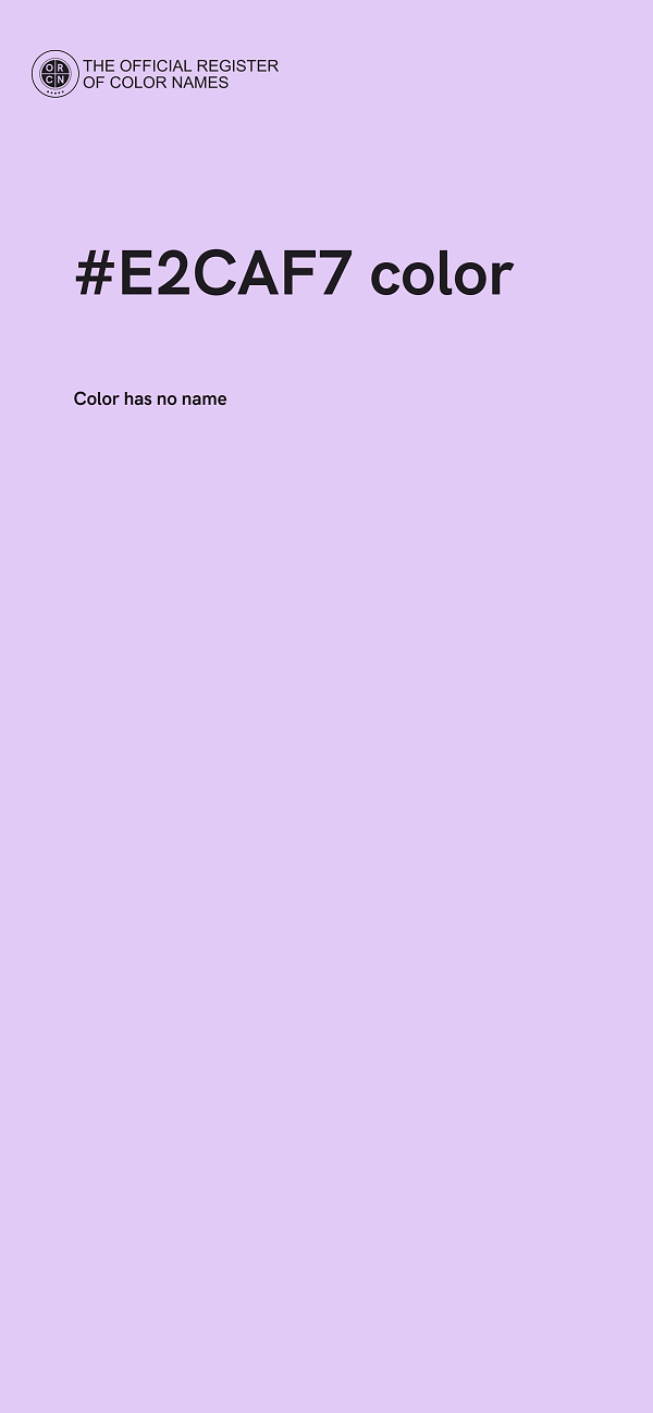 #E2CAF7 color image