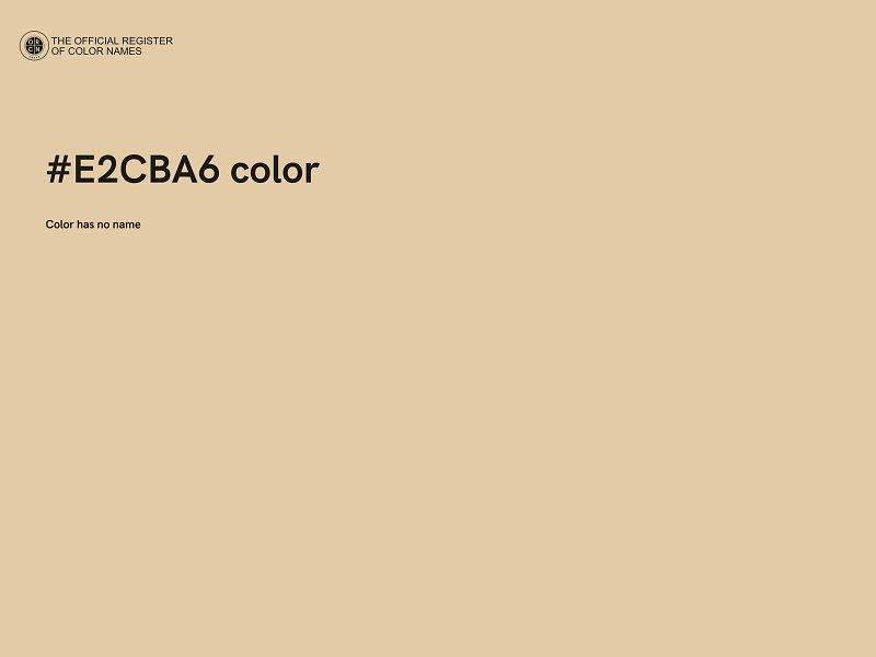 #E2CBA6 color image